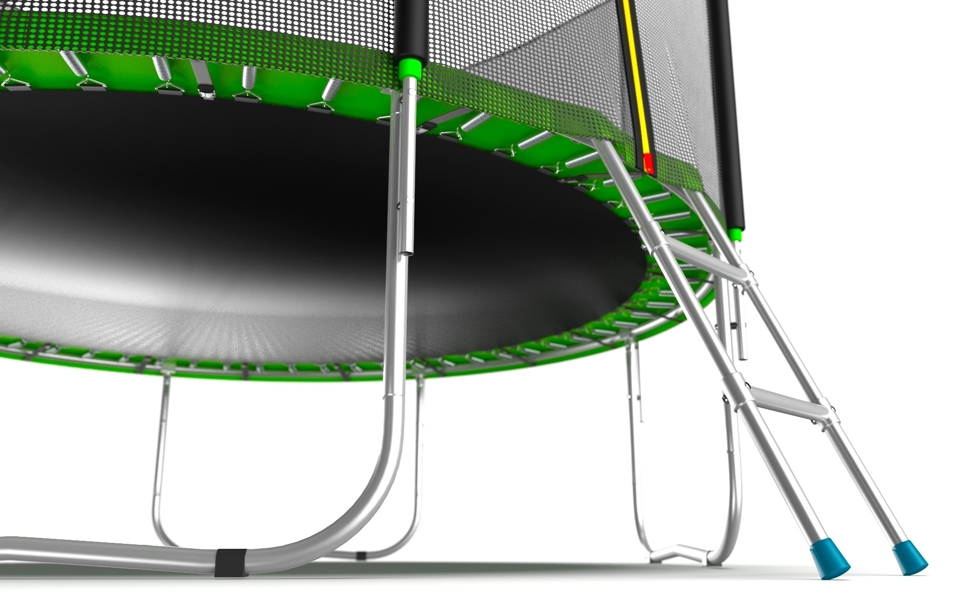EVO JUMP External 12ft (Green) Батут с внешней сеткой и лестницей, диаметр 12ft (зеленый)