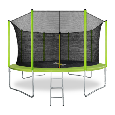 ARLAND Батут 14FT с внутренней страховочной сеткой и лестницей (Light green)
