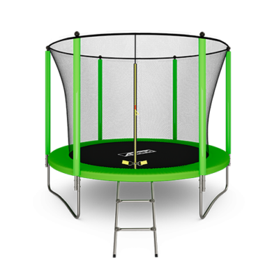 ARLAND Батут 10FT с внутренней страховочной сеткой и лестницей (Light green)